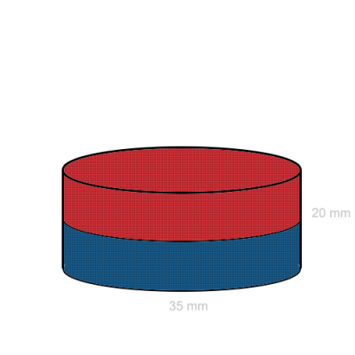 Magnet neodim disc 35 x 20 mm C