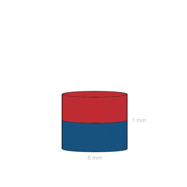 Magnet neodim cilindru 06 x 01 mm C