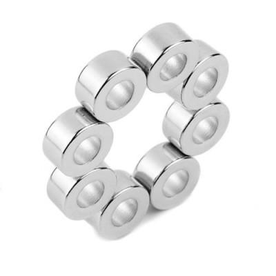 Magnet neodim inel 10 x 5 x 5 mm demonstrație magneți radiali