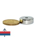 Magnet neodim inel 20 x 04 x 07 mm cu magnetizare înclinat