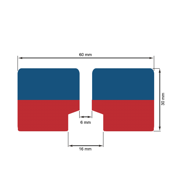 Magnet neodim inel 60 x 06 x 30 mm schema