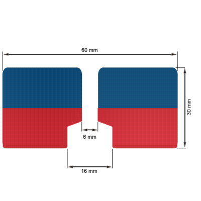 Magnet neodim inel 60 x 06 x 30 mm schema