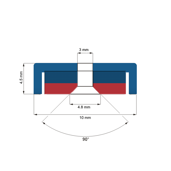 Magnet neodim oala D10 mm C