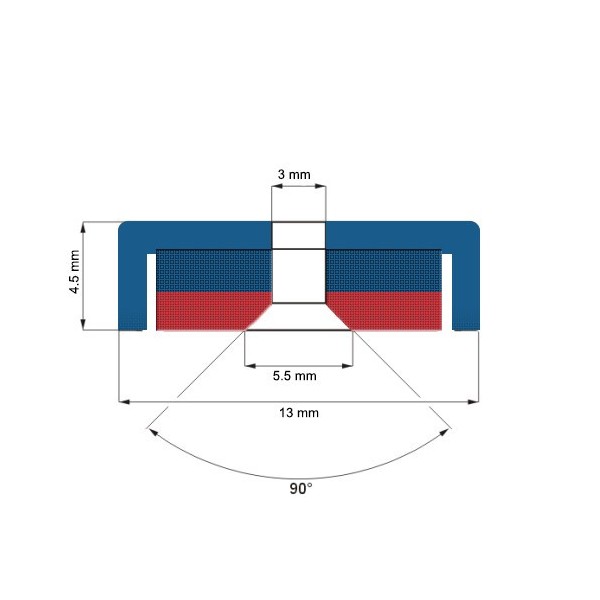 Magnet neodim oala D13 mm C