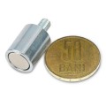 Magnet neodim oala D13 mm cu filet exterior 2