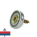 Magnet neodim oală D 16 mm cu gaură și șanfren cu șurub