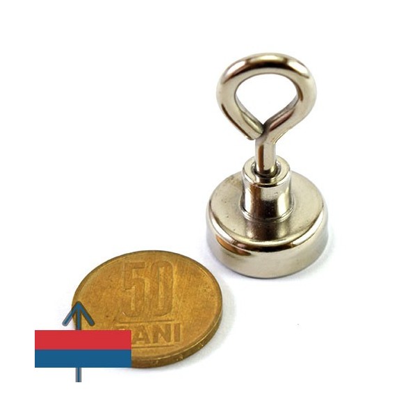 Magnet neodim oala D20 mm cu carlig inelar 1