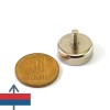Magnet neodim oală D 20 mm filet exterior 2