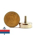 Magnet neodim oala D20 mm cu filet exterior 3