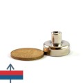 Magnet neodim oala D20 mm cu gat filetat 2