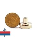 Magnet neodim oala D20 mm cu gat filetat 3