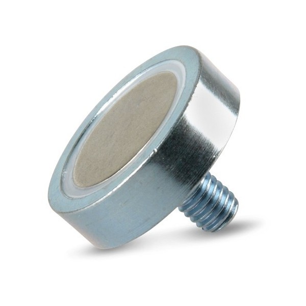 Magnet neodim oală D 25 mm filet exterior
