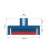 Magnet neodim oala D25 mm cu gat filetat 1 2