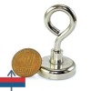 Magnet neodim oala D32 mm cu carlig inelar 2