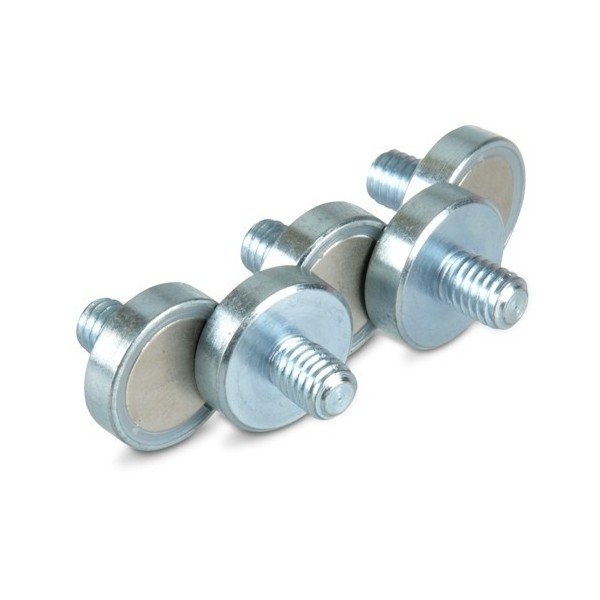 Magnet neodim oală D 32 mm filet exterior - 5 bucăți