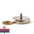 Magnet neodim oala D42 mm cu filet exterior 2