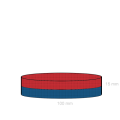 Magnet ferită disc 100 x 15 mm - schemă