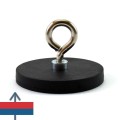 Magnet neodim oala D43 mm cauciucat cu carlig inelar 3