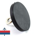 Magnet neodim oala D43 mm cauciucat cu carlig inelar 4
