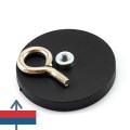 Magnet neodim oala D43 mm cauciucat cu carlig inelar 5