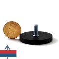 Magnet neodim oala D43 mm cauciucat cu filet exterior 4