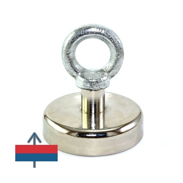 Magnet neodim oala D60 mm cu carlig inelar 2