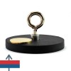 Magnet neodim oala D66 mm cauciucat cu carlig inelar 1 2