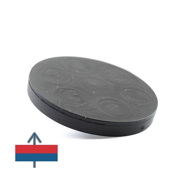 Magnet neodim oala D66 mm cauciucat cu filet exterior 5