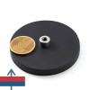 Magnet neodim oala D66 mm cauciucat gat filetat interior 1