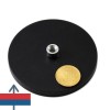 Magnet neodim oala D88 mm cauciucat gat filet interior 1