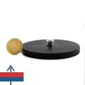 Magnet neodim oala D88 mm cauciucat gat filet interior 3