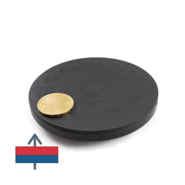 Magnet neodim oala D88 mm cauciucat gat filet interior 7