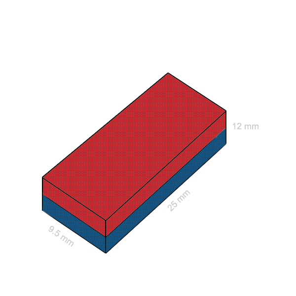 SmCo 25x9.5x12 mm C