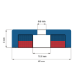 Magnet SmCo oala D40 mm C