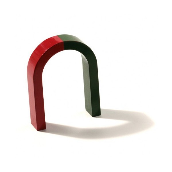 Magnet didactic sub formă de potcoavă medie 80 x 60 mm AlNiCo