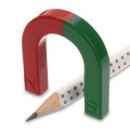 Potcoavă ferită 42 x 38 x 7 mm roșu / verde pentru experimente - cu creion - 4
