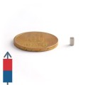 Magnet neodim bloc 2 x 2 x 4 mm - N42 cu magnetizare