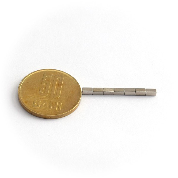 Magnet neodim bloc 2 x 2 x 4 mm - N42 grup se constata magnetizarea