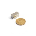 Magnet neodim bloc 20 x 10 x 10 mm - cu moneda de 50 bani