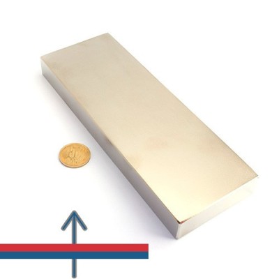 Magnet neodim bloc 200 x 70 x 20 mm - N45 cu magnetizare proportional