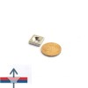 Magnet neodim bloc 15 x 15 x 4 mm cu gaura îngropată D4,5 D9,6 - N35 cu magnetizare proportional