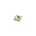 Magnet neodim bloc 15 x 15 x 4 mm cu gaura îngropată D4,5 D9,6 - N35