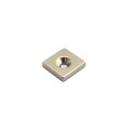 Magnet neodim bloc 20 x 20 x 4 mm cu gaura ingropata D4,5 D9,6 - N35