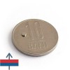 Magnet neodim disc 2 x 0,5 mm - N42 cu magnetizare