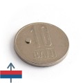 Magnet neodim disc 2 x 0,5 mm - N42 cu magnetizare