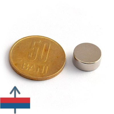 Magnet neodim disc 12 x 5 mm - N48 cu magnetizare