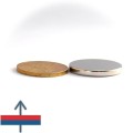 Magnet neodim disc 25 x 3 mm - cu magnetizare