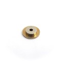 Magnet neodim disc 15 x 4 mm cu gaura ingropata D4,5 D9,46 - N35 peste moneda 50 bani intors