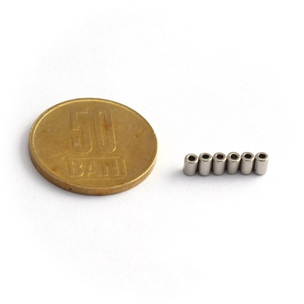 Magnet neodim inel 2,6 x 1,3 x 3,6 mm - N45 grup