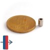 Magnet neodim inel 4 x 2 x 6 mm - N42 diametral cu magnetizare